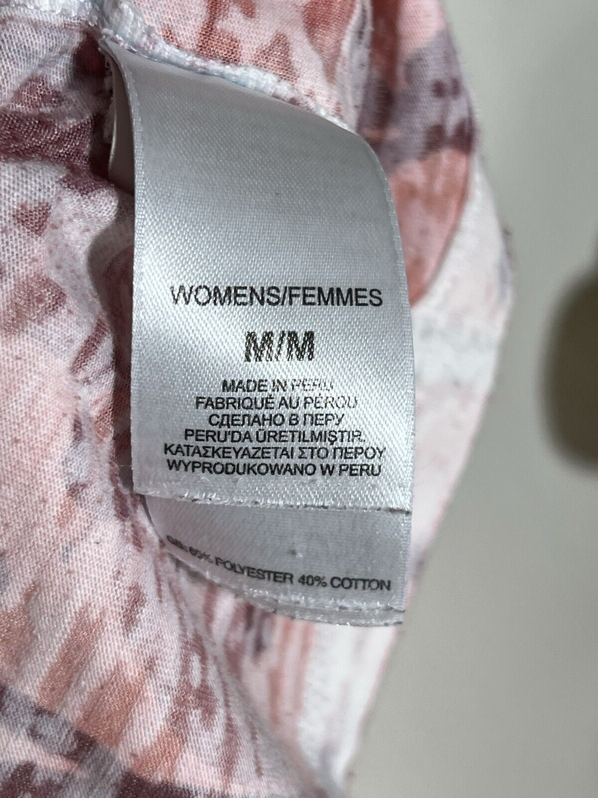 North Face (M) Women's Pullover Pink Floral Shirt Short Sleeve Burnout Outdoors