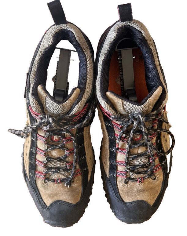 Merrell Men's Crosslander 2 Vent Hiking Shoes Sz 10.5 Tan/Orange-Blk-Silver