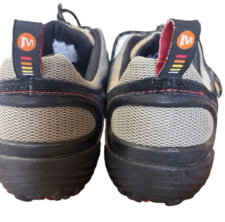 Merrell Men's Crosslander 2 Vent Hiking Shoes Sz 10.5 Tan/Orange-Blk-Silver