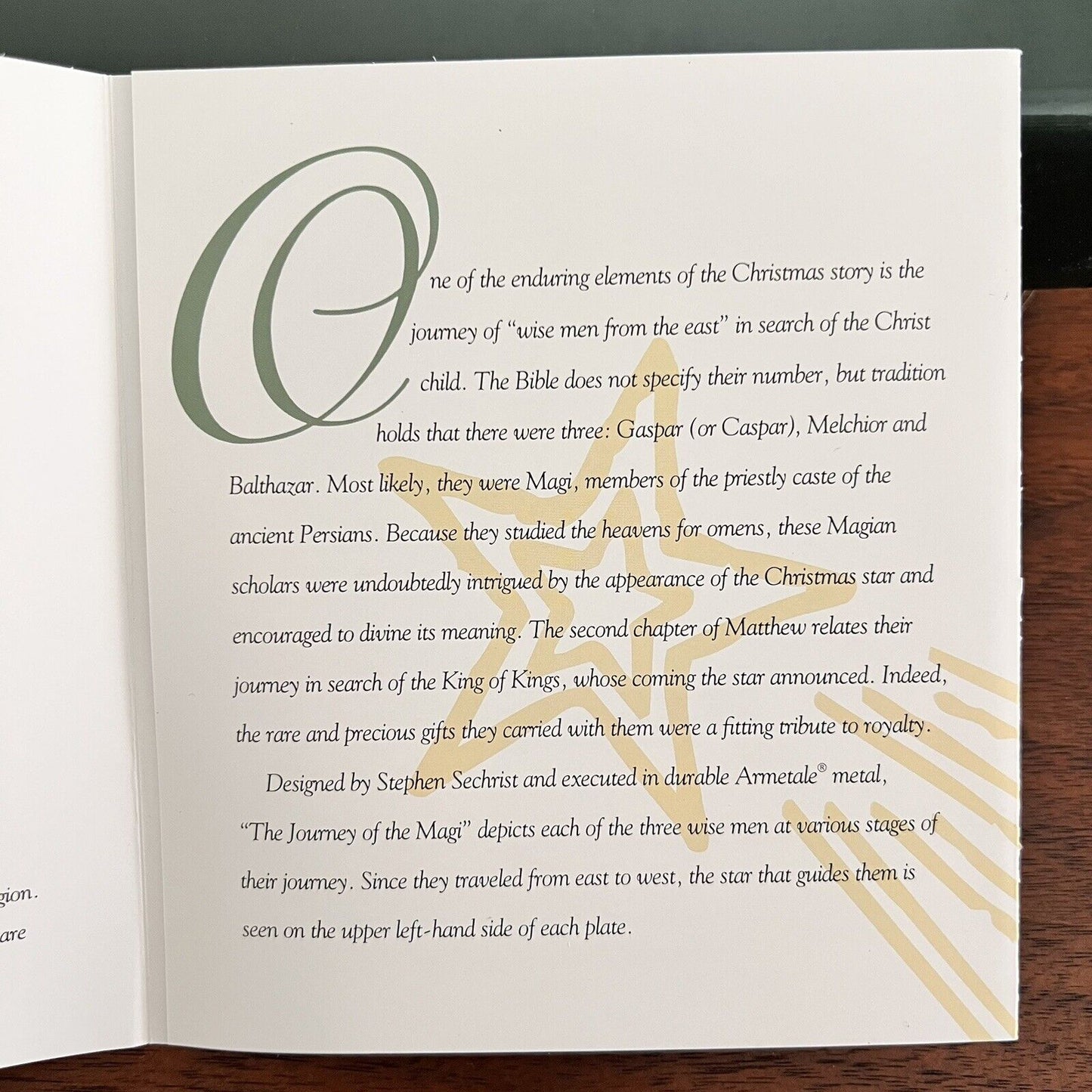 RWP 1st Edition “The Journey Of The Magi” The Departure 1993 Plate Balthazar COA