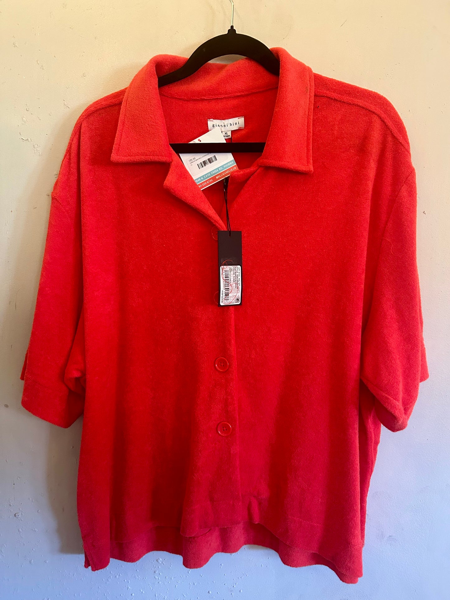 GIANNI BINI RED WOMENS JACKET Sz. XL