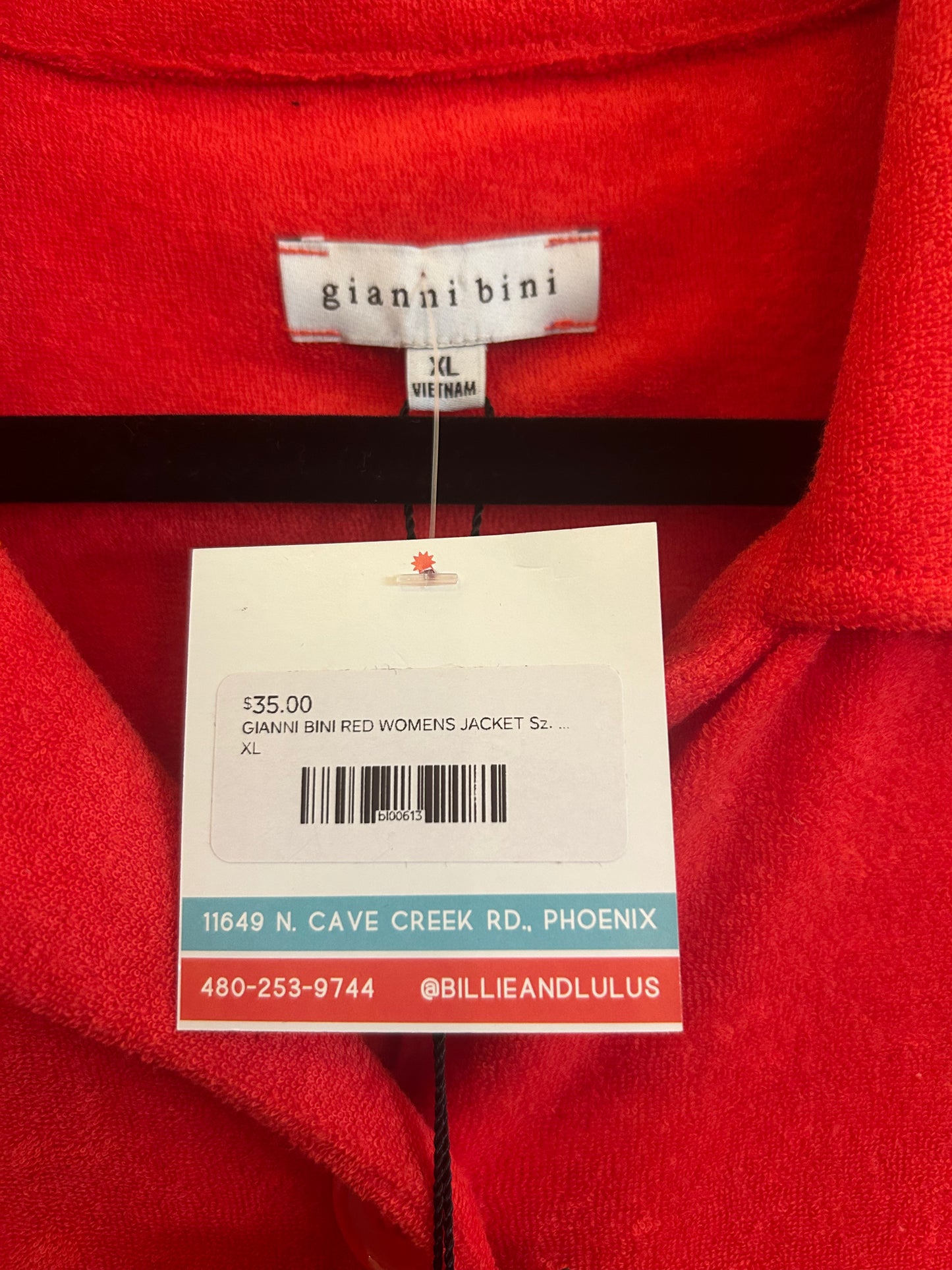 GIANNI BINI RED WOMENS JACKET Sz. XL