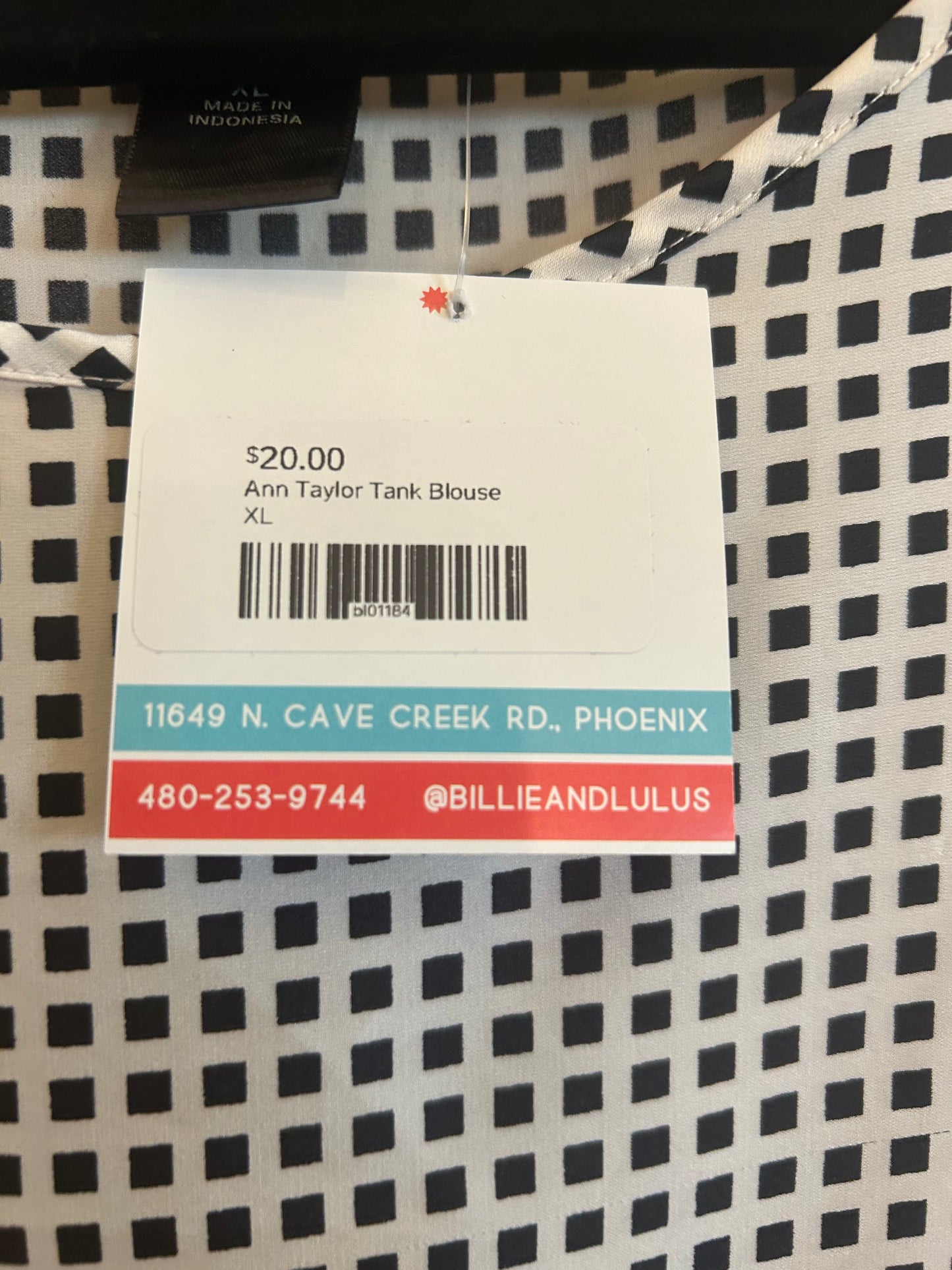 Ann Taylor Checkered Tank Blouse