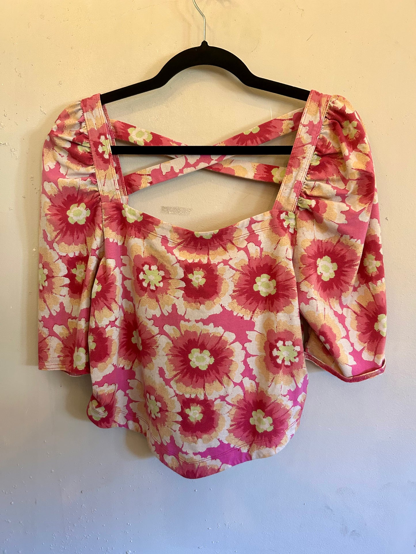 FREE PEOPLE MULTI PATTERNS - FLORAL WOMENS SHIRT