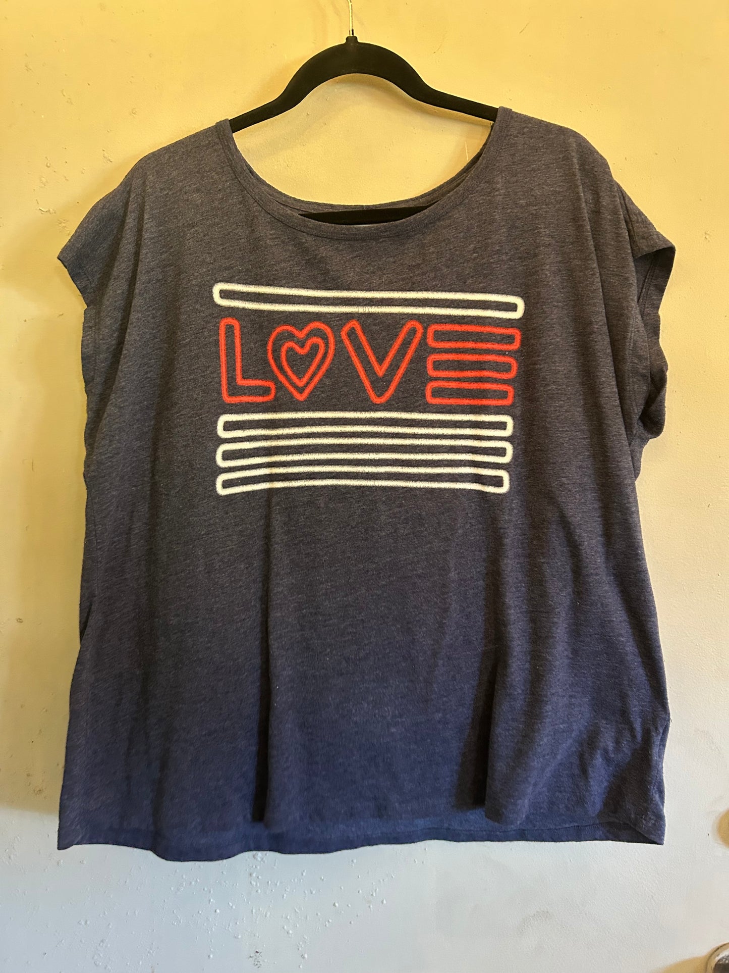 EV1 Blue Love Neon Graphic