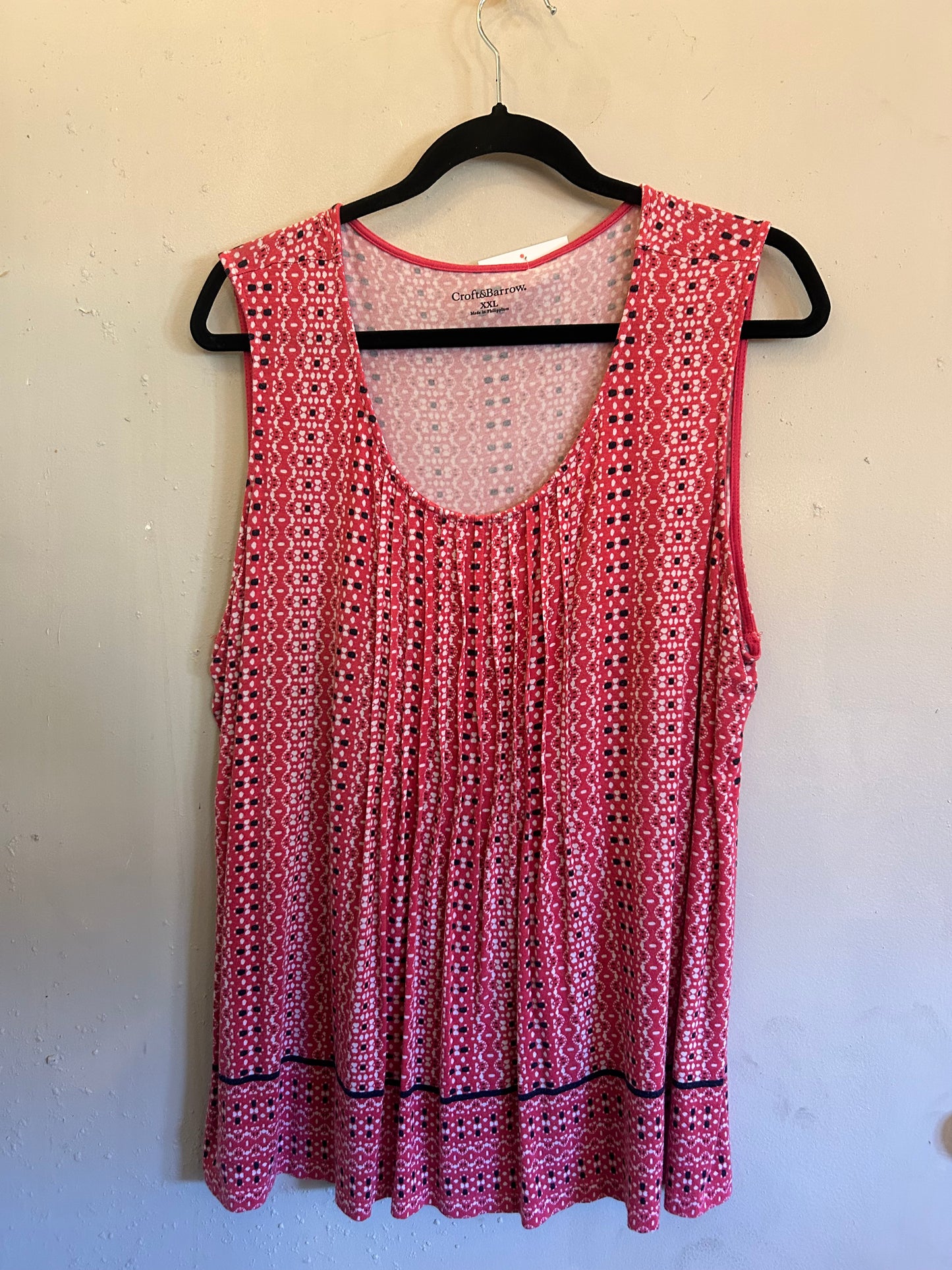 Croft & Barrow Red and White Vertical Pattern