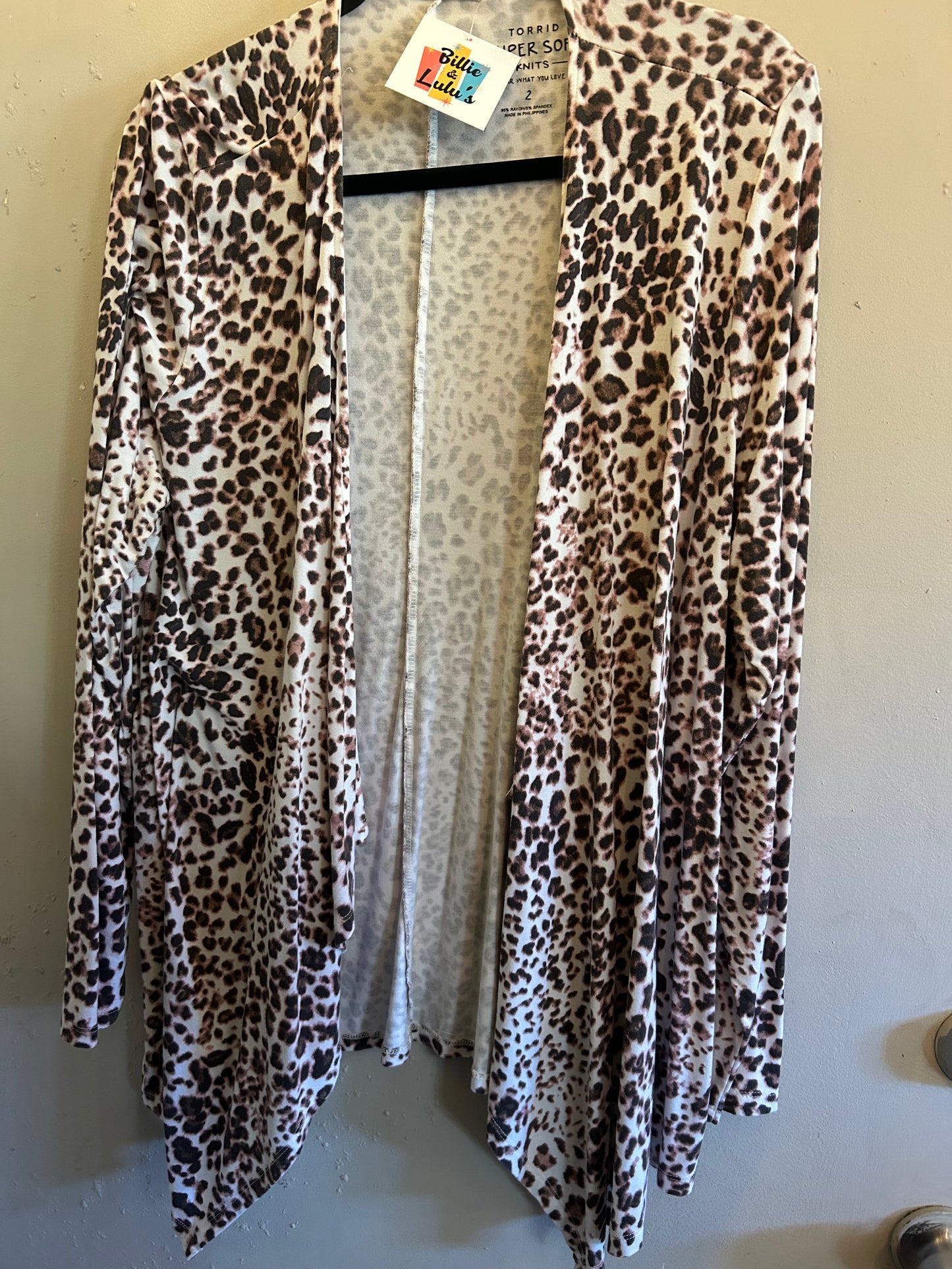 Torrid Leopard long sleeve cardigan