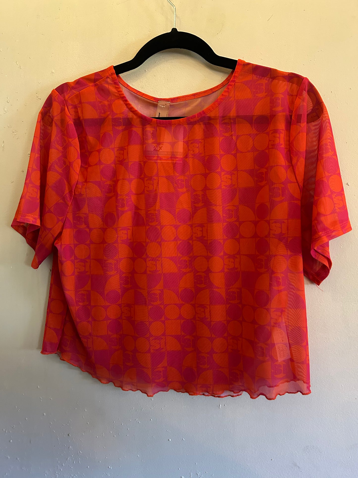 Forever 21 Sports Illustrated pink orange crop