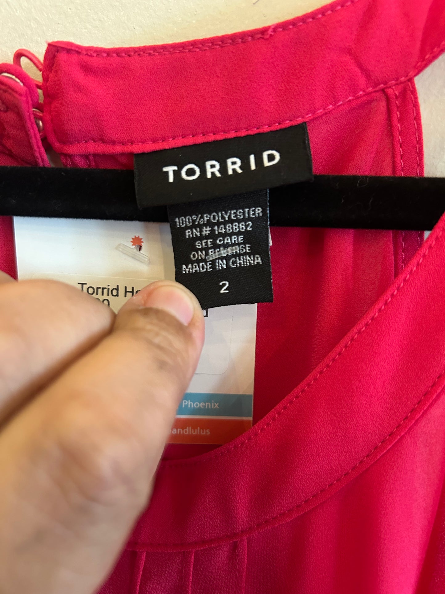 Torrid Hot Pink Sleeveless Top