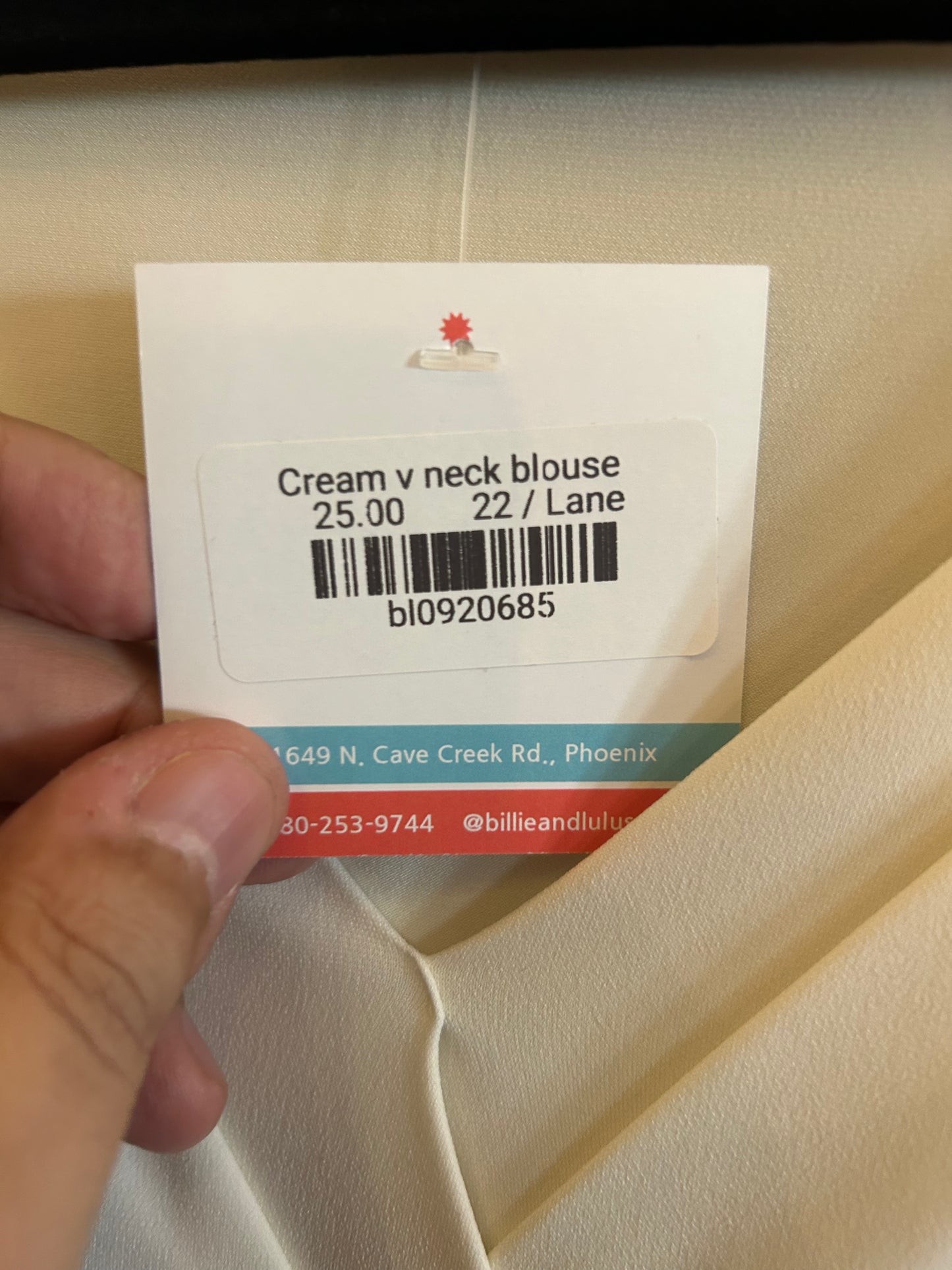 Lane Bryant Cream v neck blouse