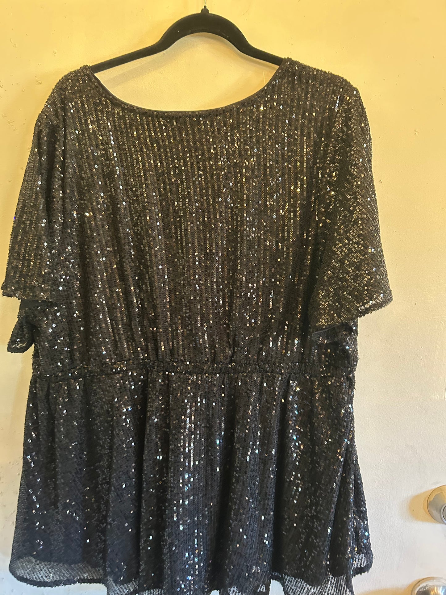 Torrid Black Sequin Blouse