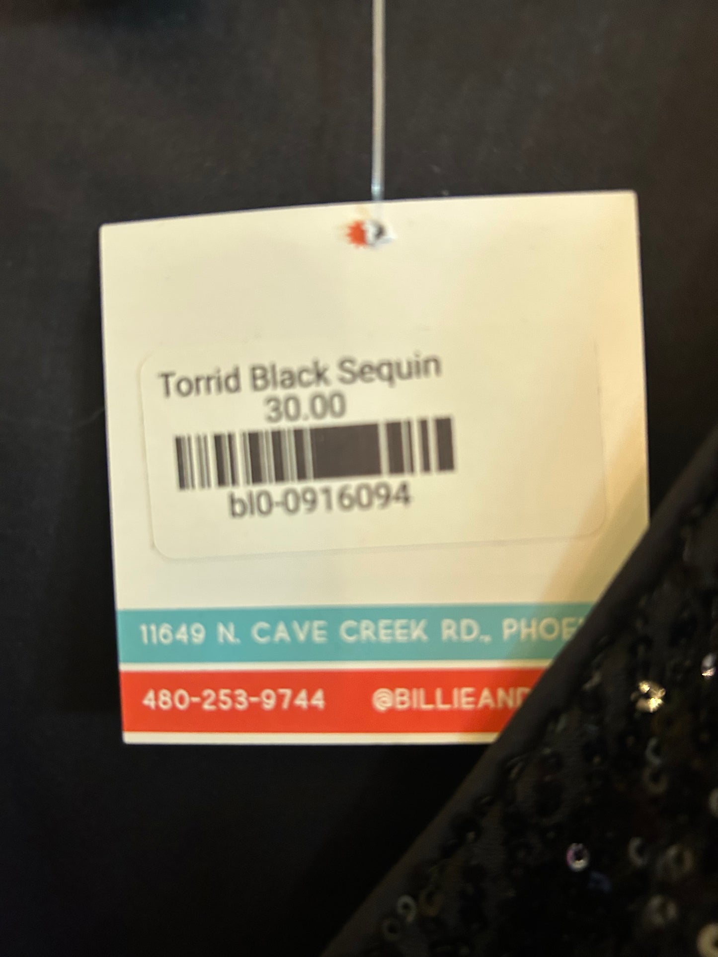 Torrid Black Sequin Blouse