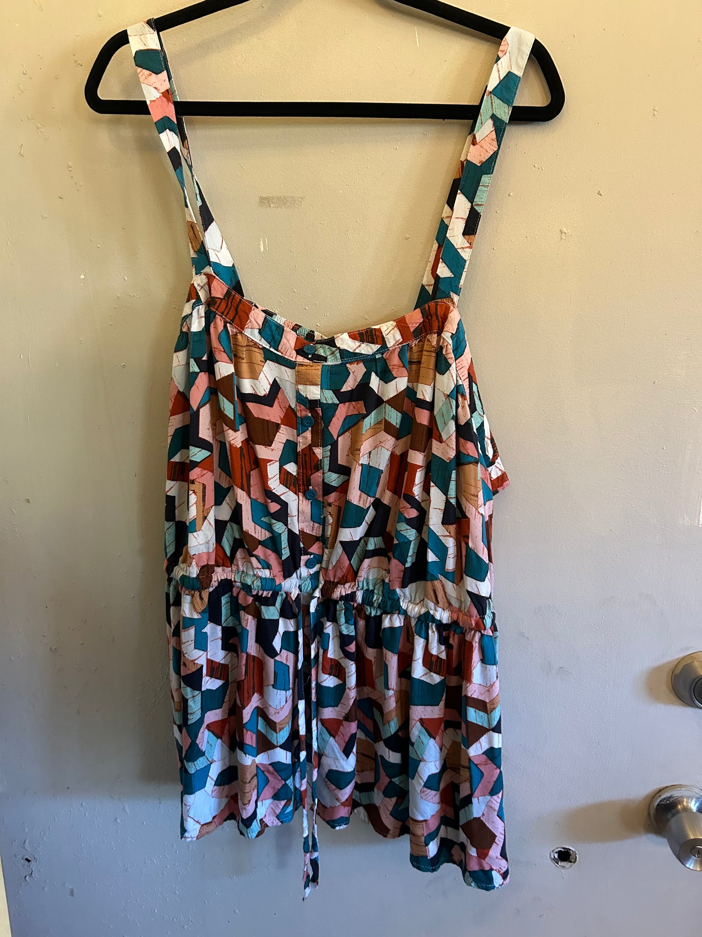 Lane Bryant Multi color tank with waist tie