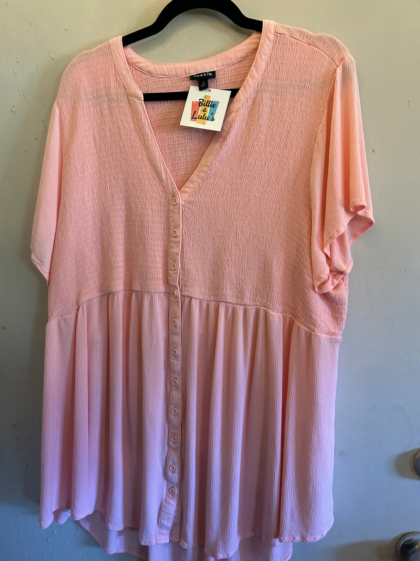 Torrid Salmon V neck