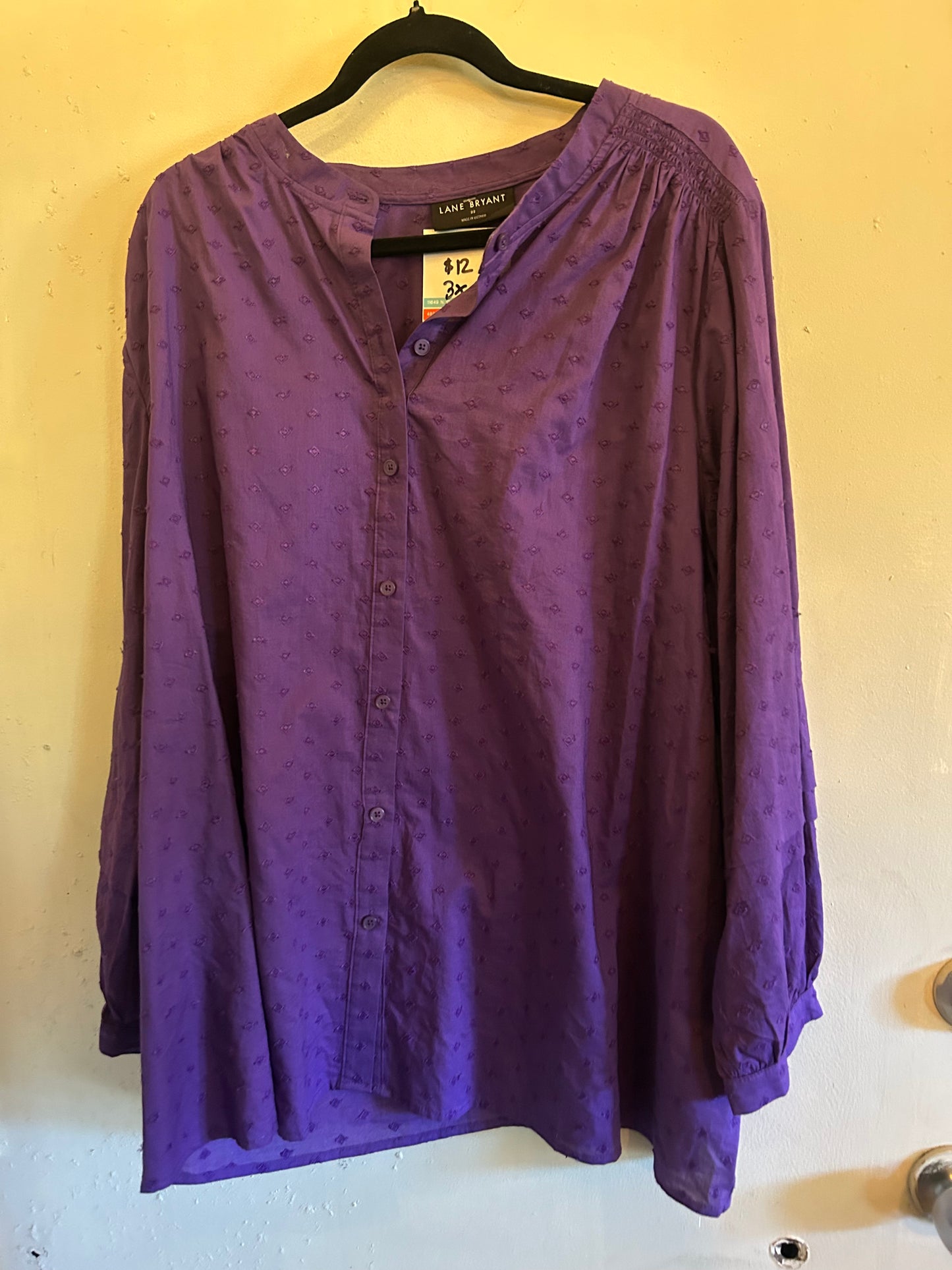 Lane Bryant Purple long sleeve button down