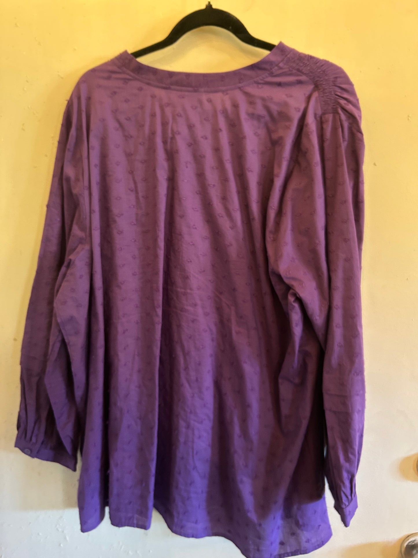 Lane Bryant Purple long sleeve button down