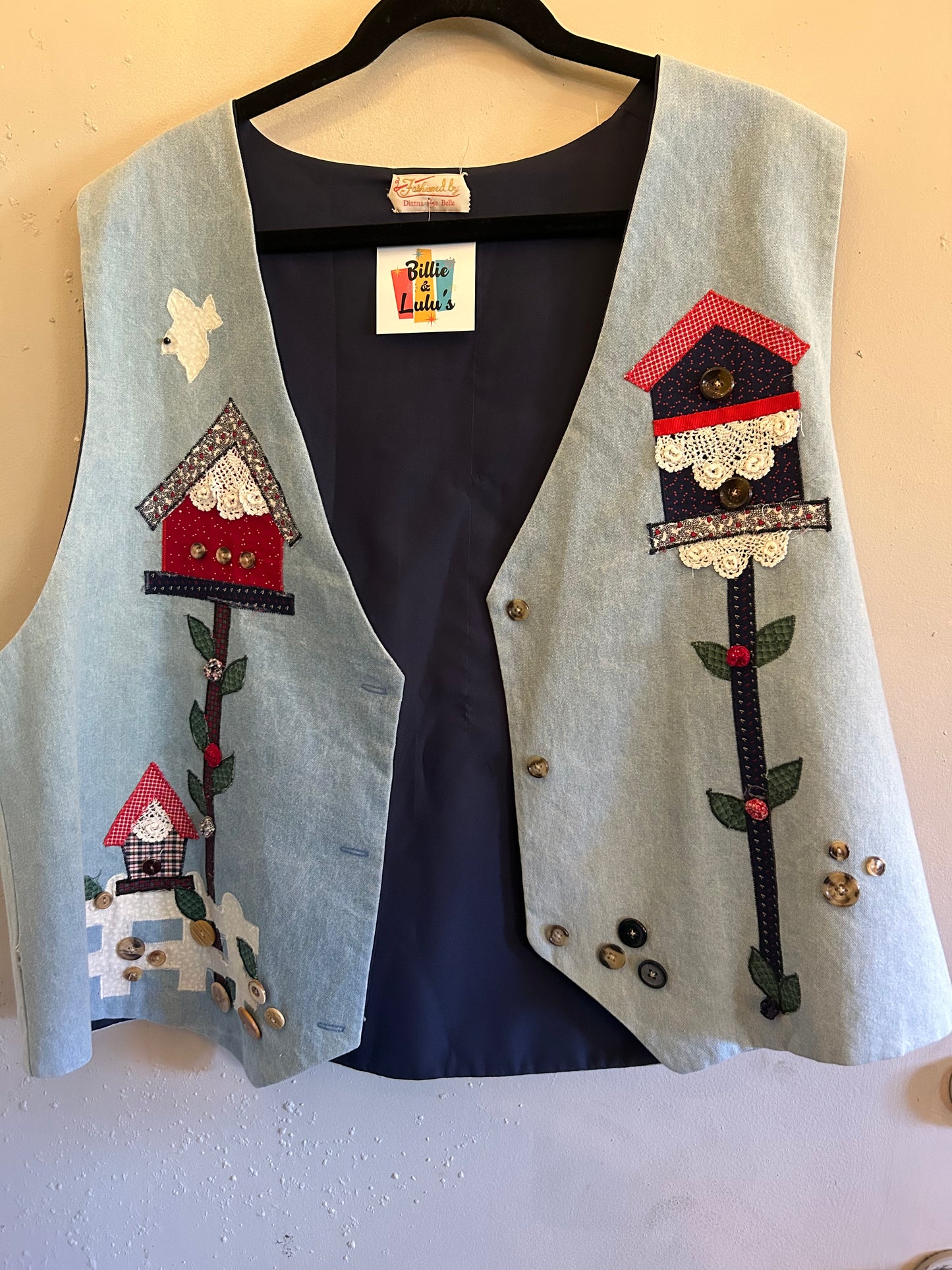 Fashioned by Dianna Mac Belle Birdhouse vintage vest