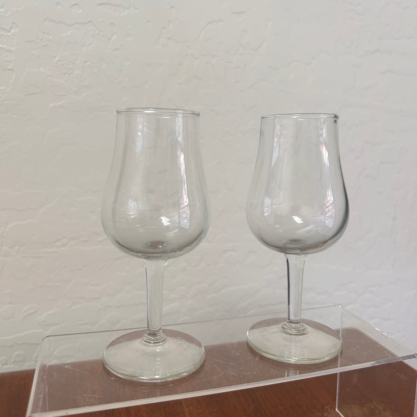 THE GLENLIVET Scotch Tasting Snifter Tulip Shape Stemmed Glass Set of 2