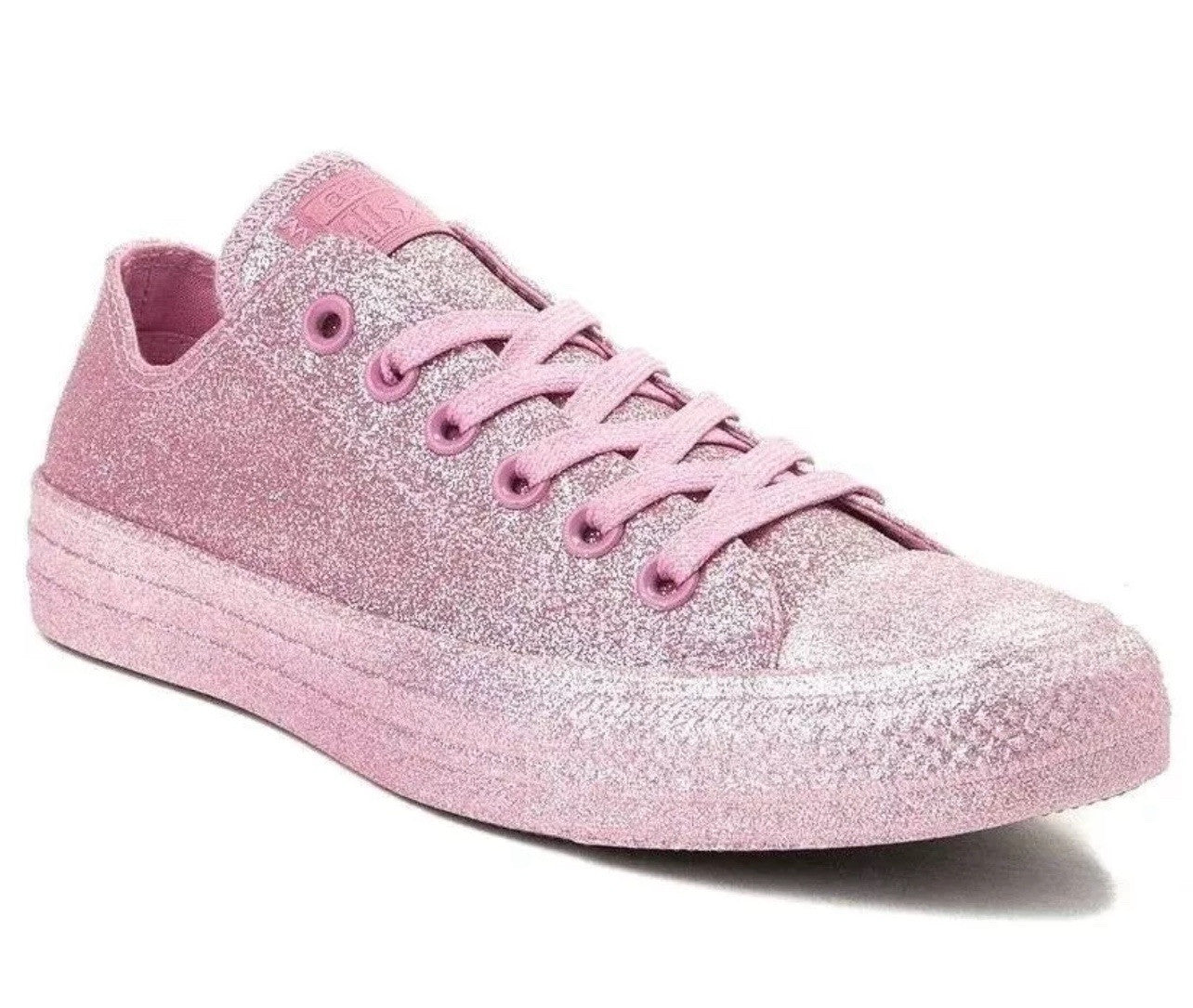 Converse (12 Women) Chuck Taylor All Star Pink Glitter Shoes Low Metallic CTAS