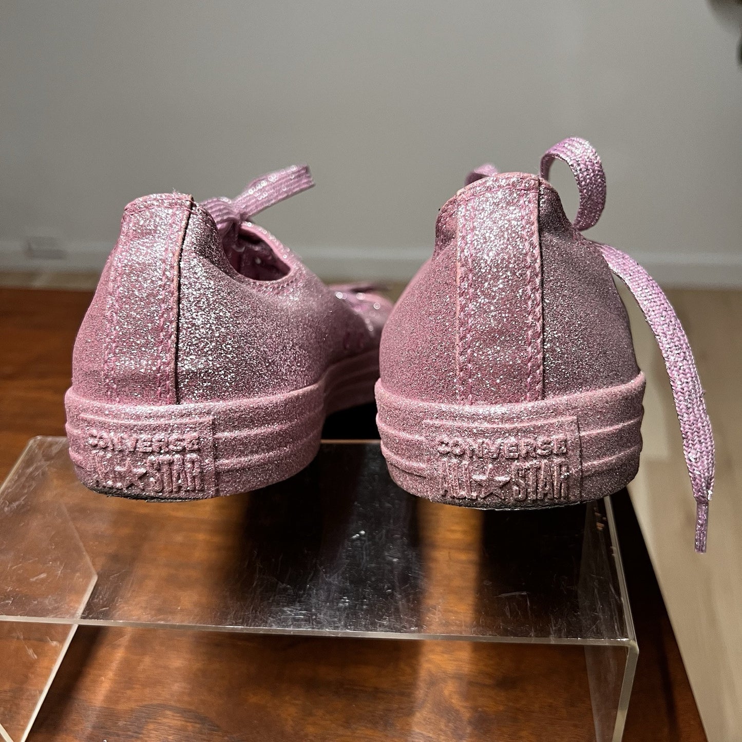 Converse (12 Women) Chuck Taylor All Star Pink Glitter Shoes Low Metallic CTAS