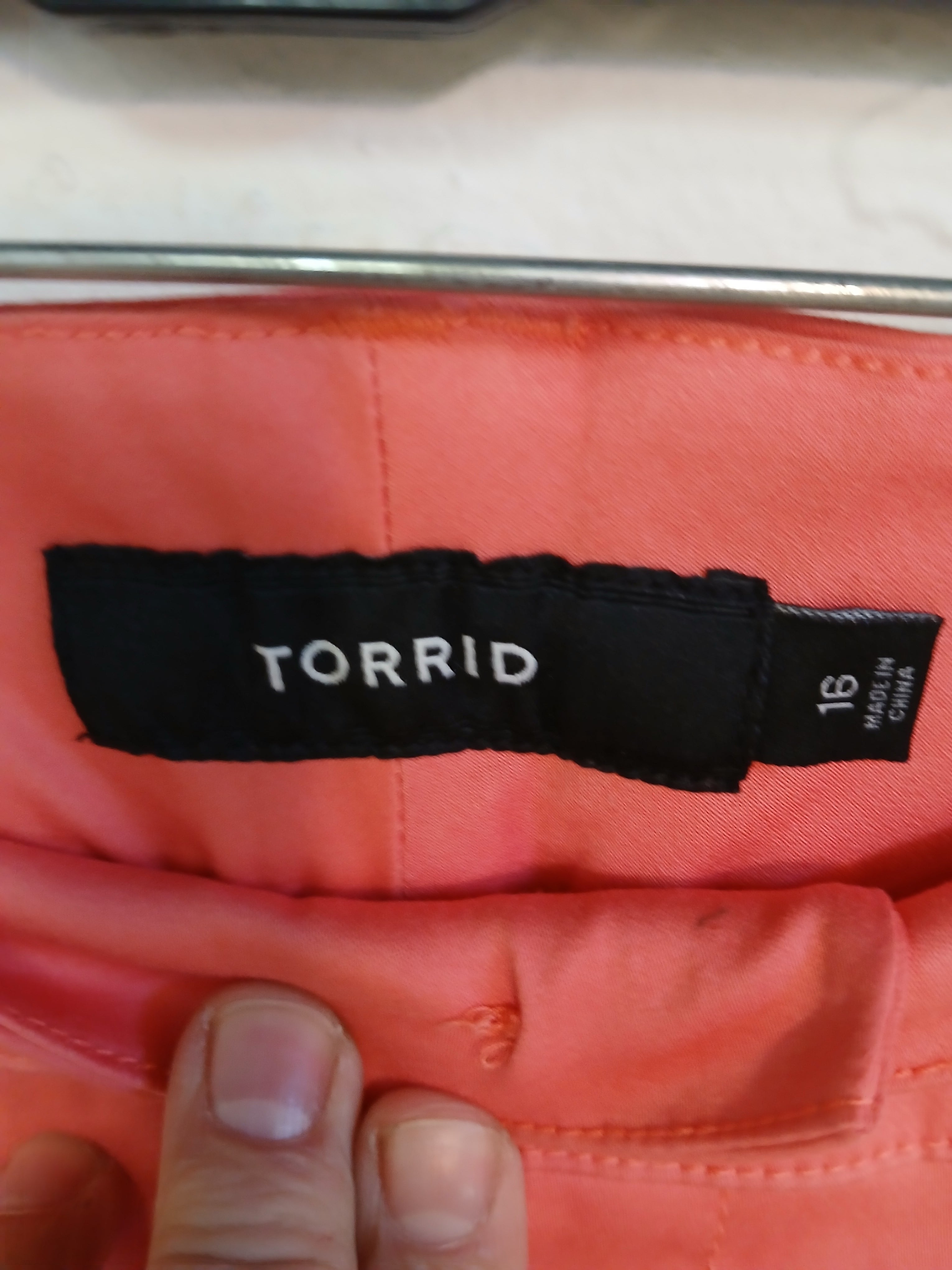 Torrid Two Button Peach Shorts