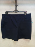 Croft & Barrow NWT Navy Blue Perfectly Slimming Comfort Waistband Stretch Fabric Shorts