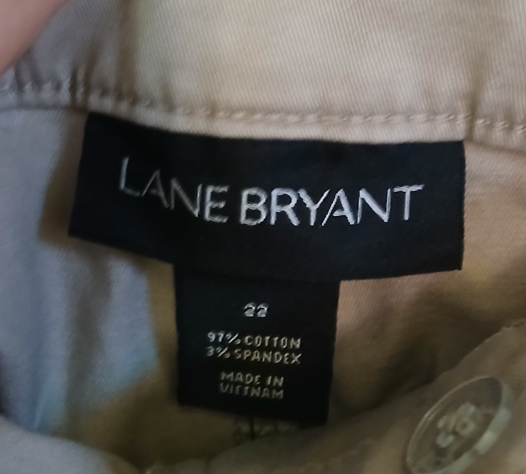 Lane Bryant Khaki Long Lenght Shorts with Pockets