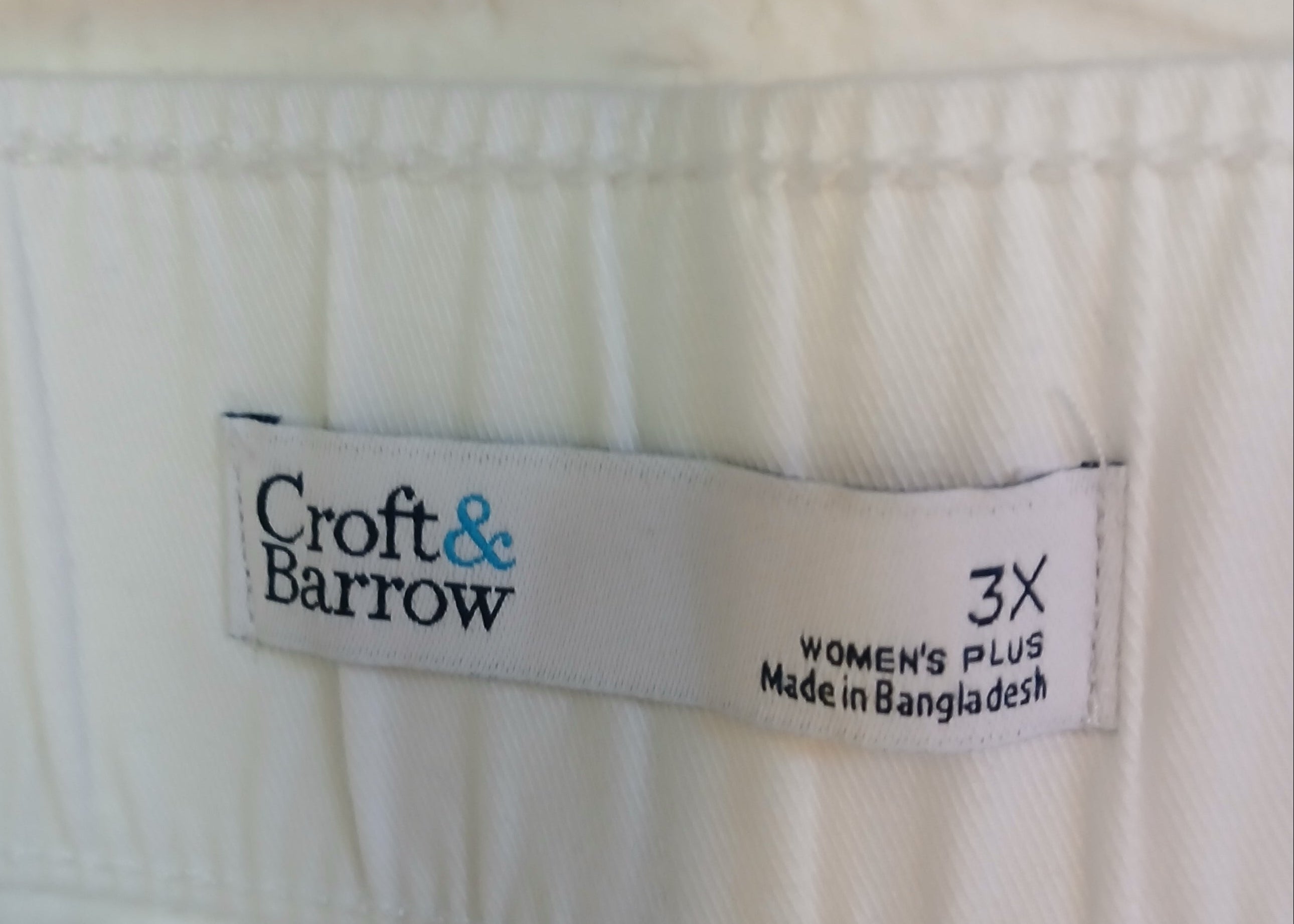 Croft & Barrow White Stretch Waist Long Shorts