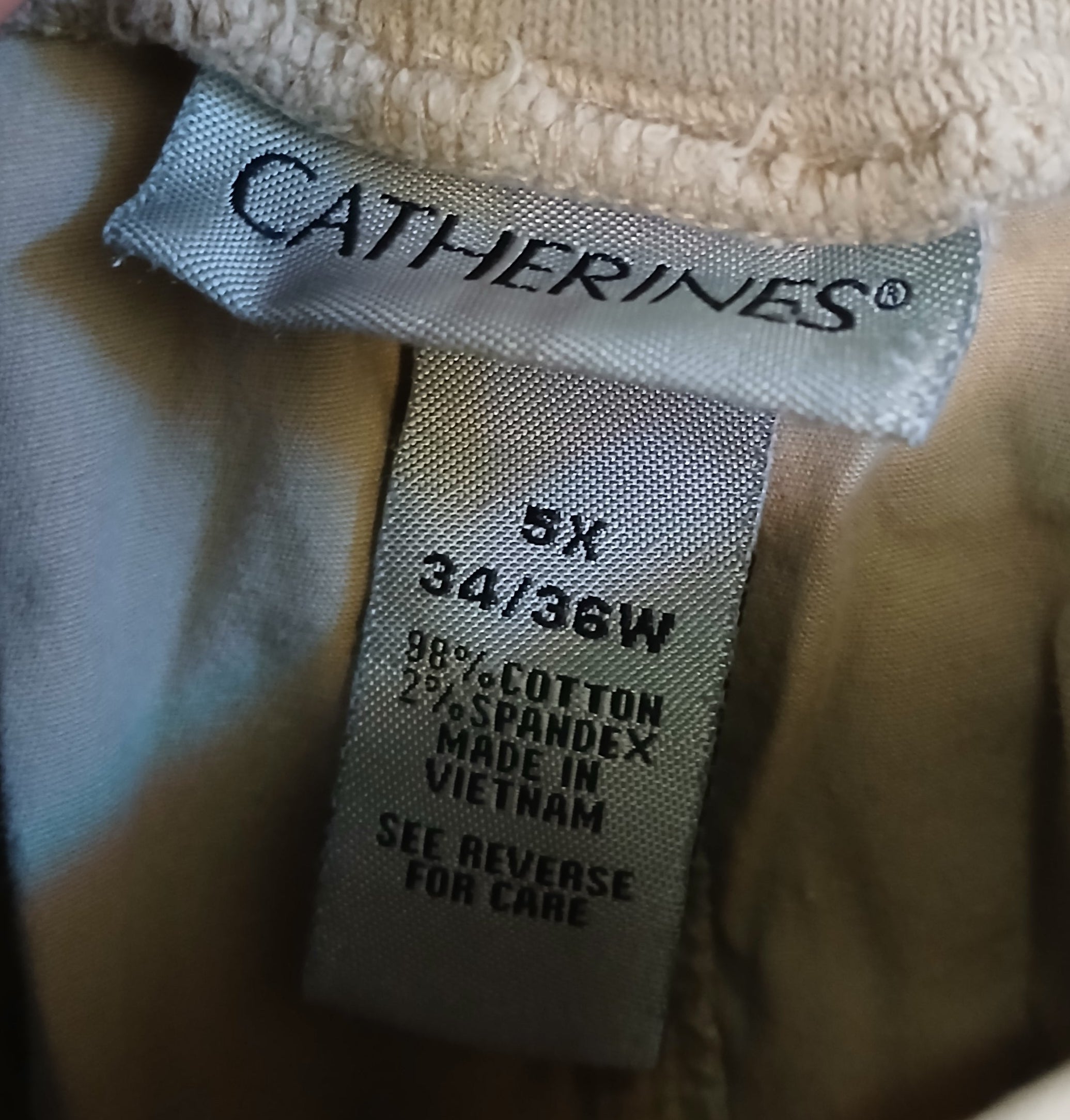 Catherines Tan Baggy Cargo Shorts