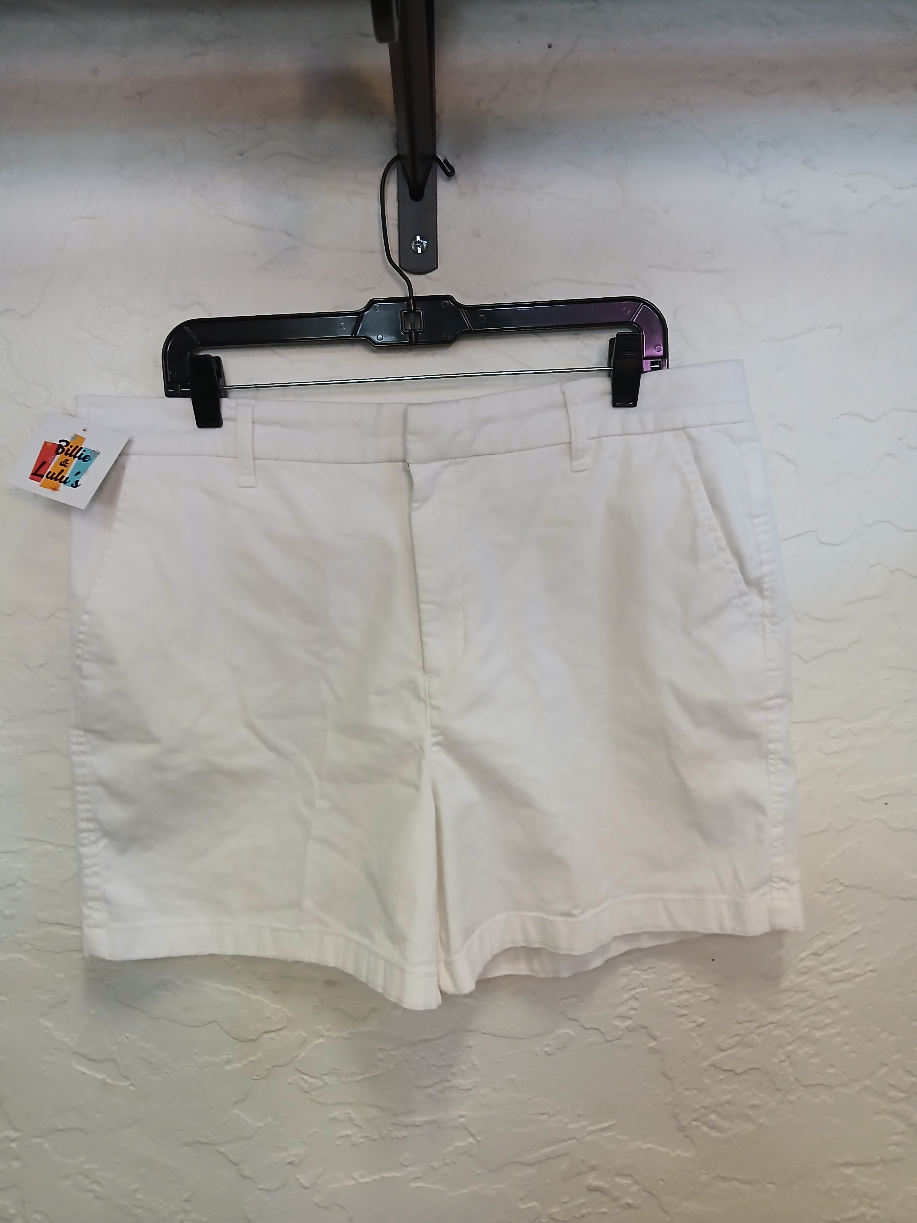 Gloria Vanderbilt White Cotton Mid Length Shorts