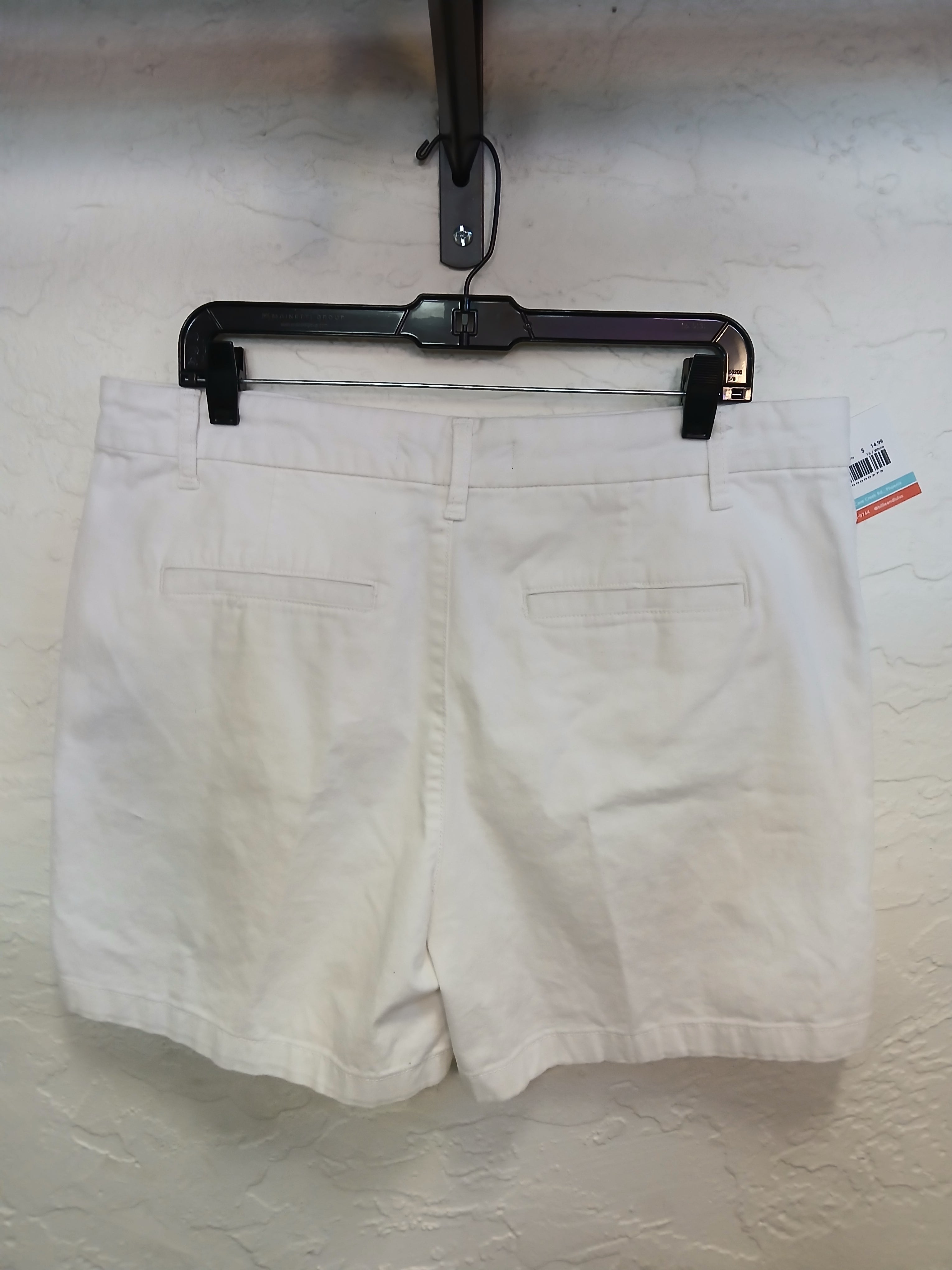 Gloria Vanderbilt White Cotton Mid Length Shorts