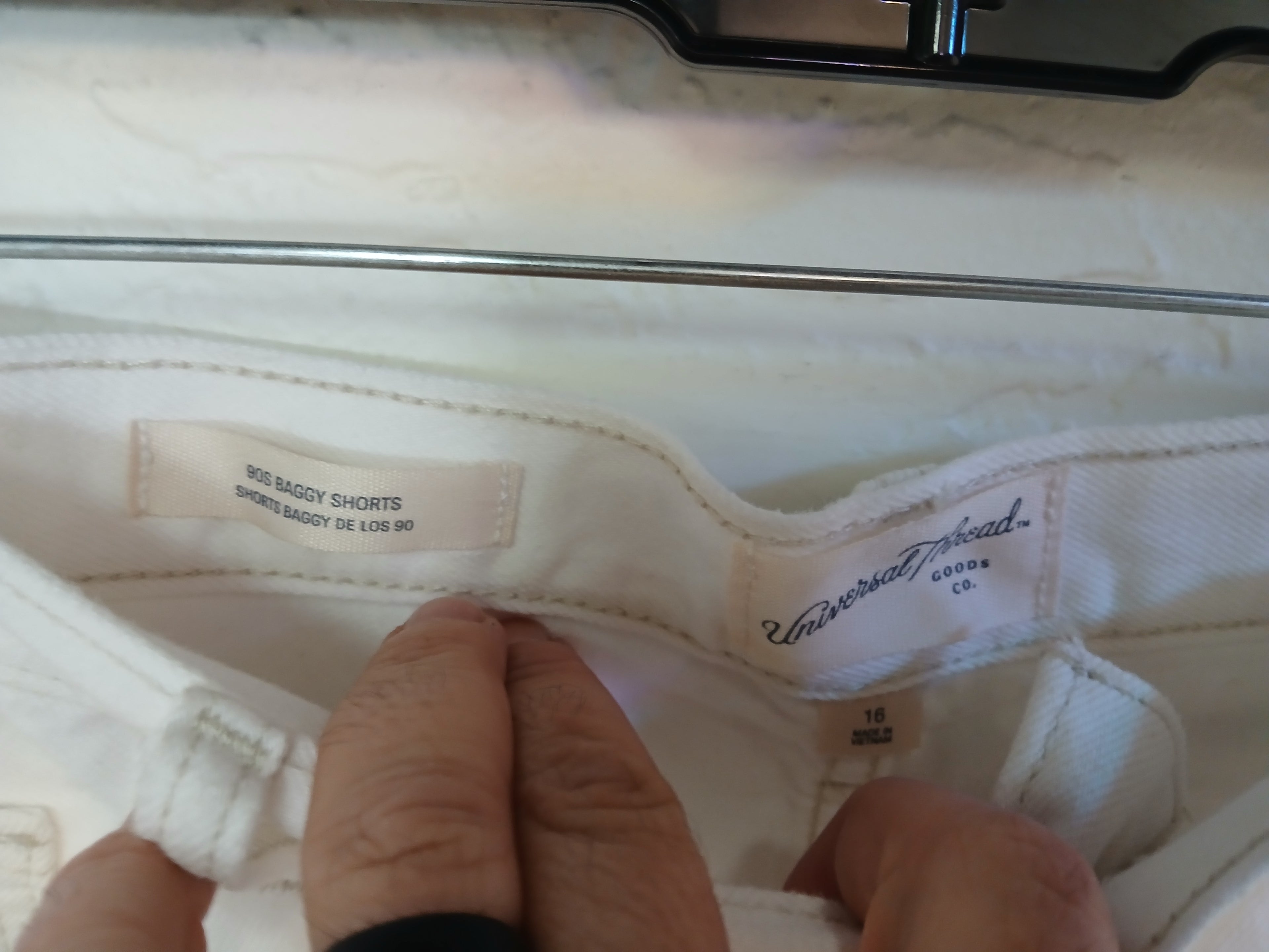 Universal Thread White 90's Baggy Jean Shorts