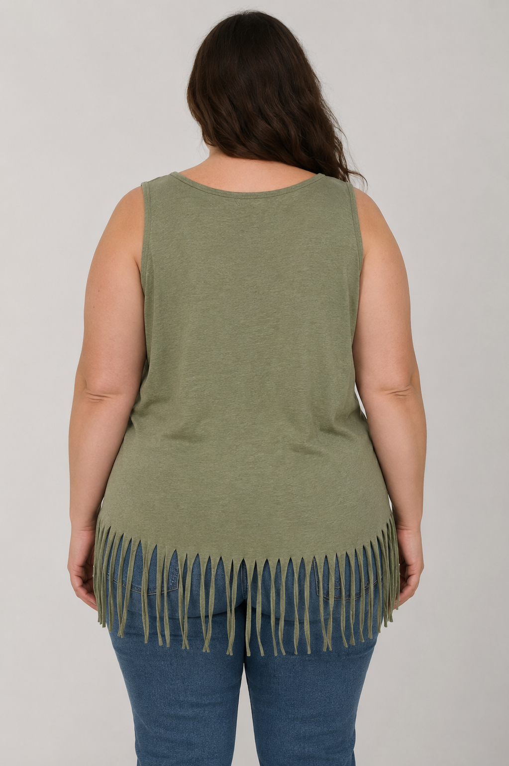 Rouge Green V-neck Sleeveless Top
