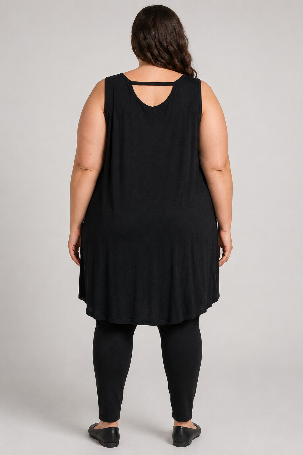 Torrid Black Knit Sleeveless Deep Scoop Neck Top