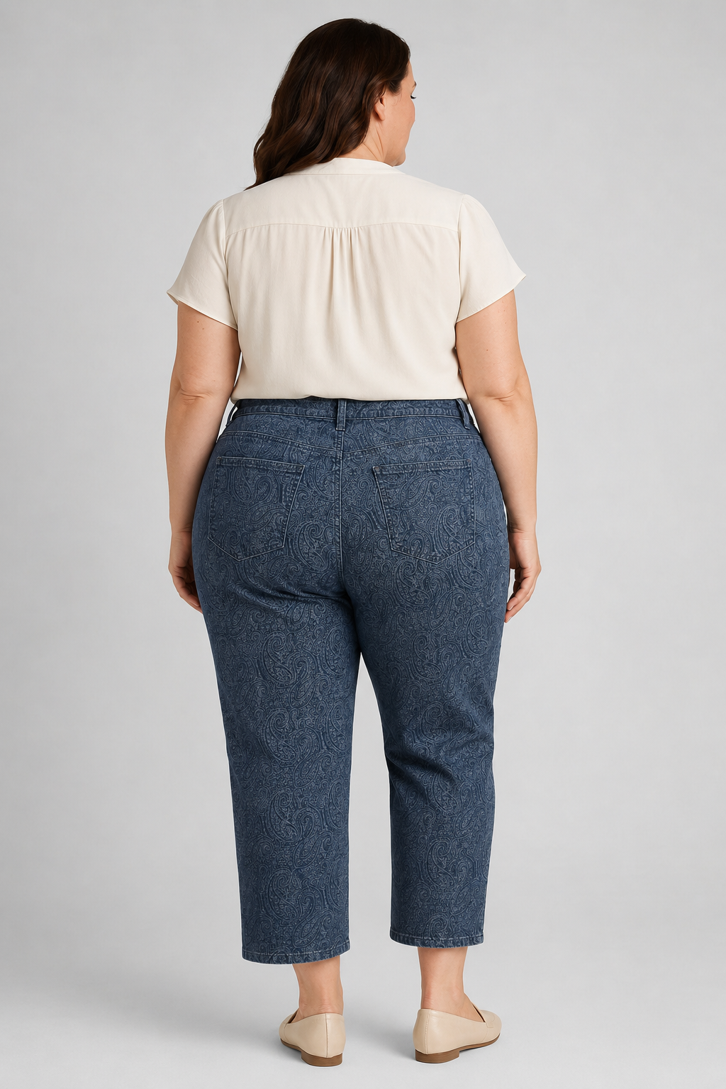 Lee Blue Classic Fit Paisley Pattern Jeans