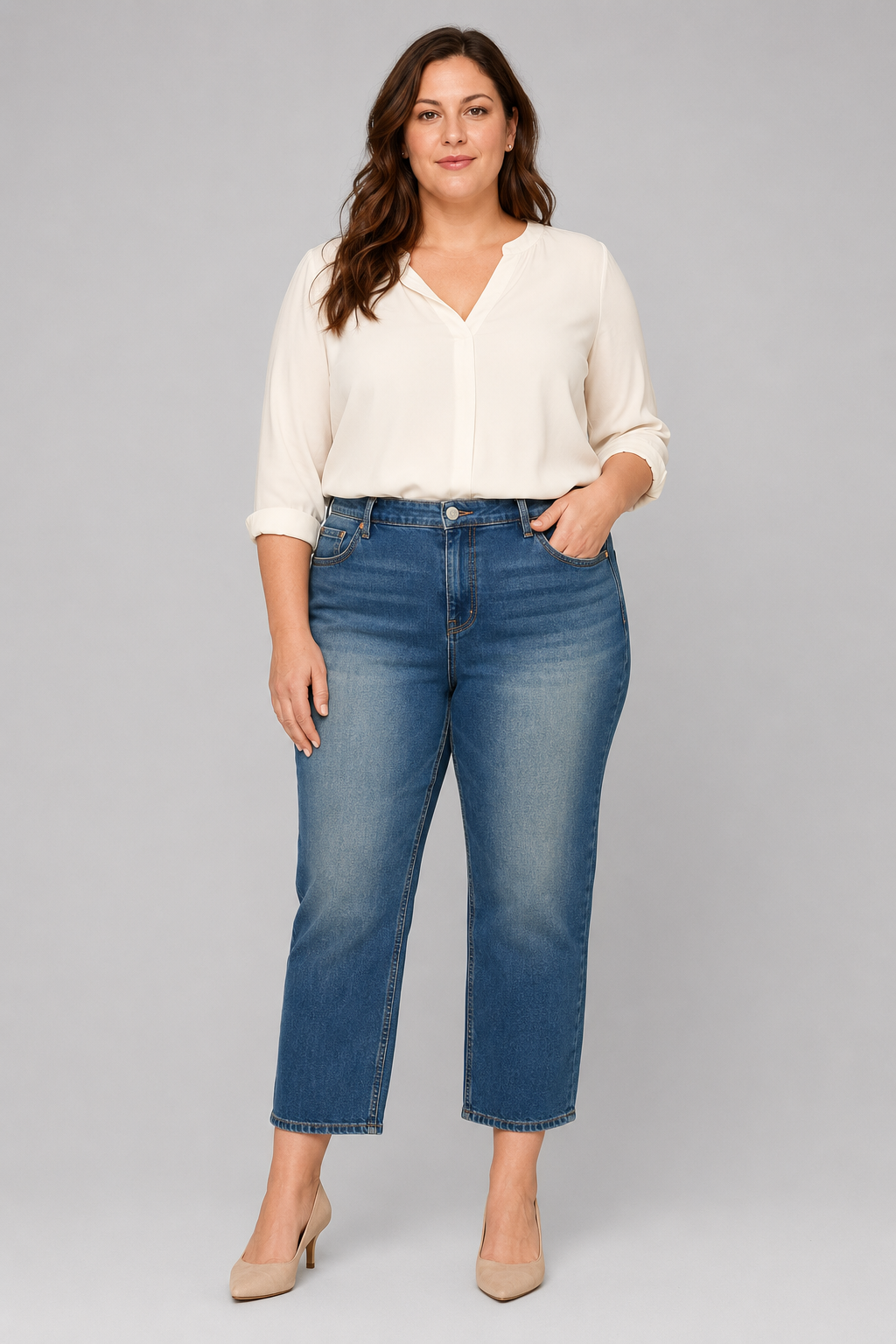 Frye Faded Wash Straight Leg Jeans