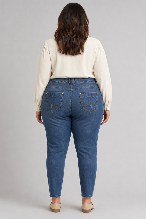 C'Est Toi Blue Standard Wash Jeans