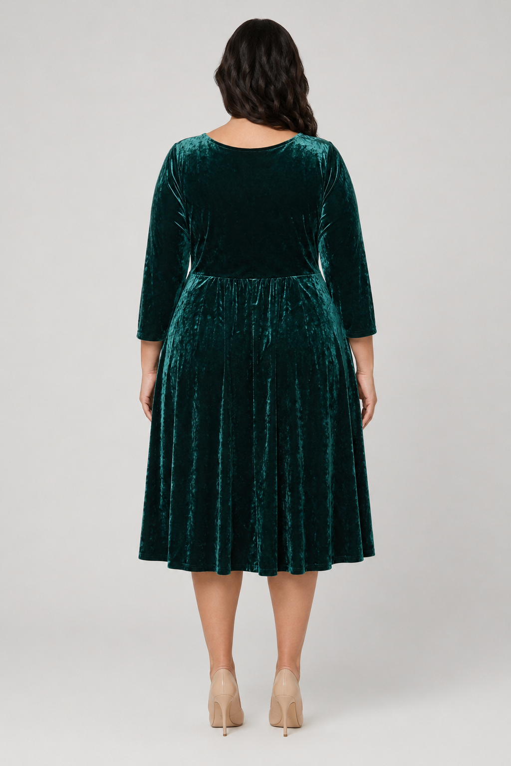 Torrid Hunter Green Velvet Cross Front Long Dress