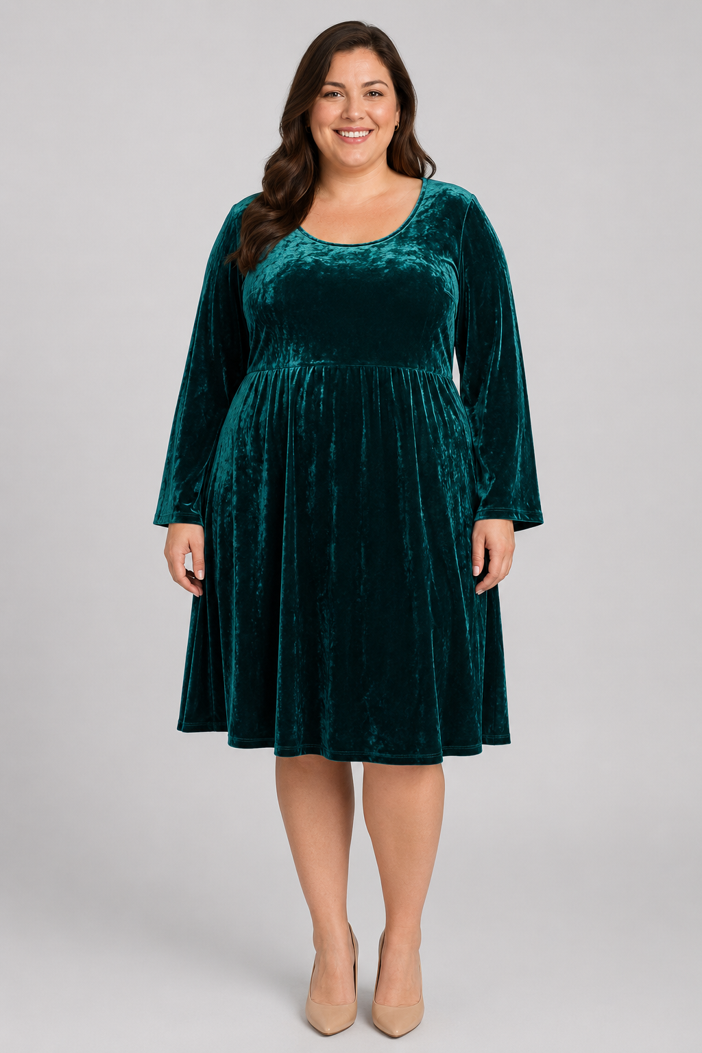 Torrid Hunter Green Velvet Cross Front Long Dress