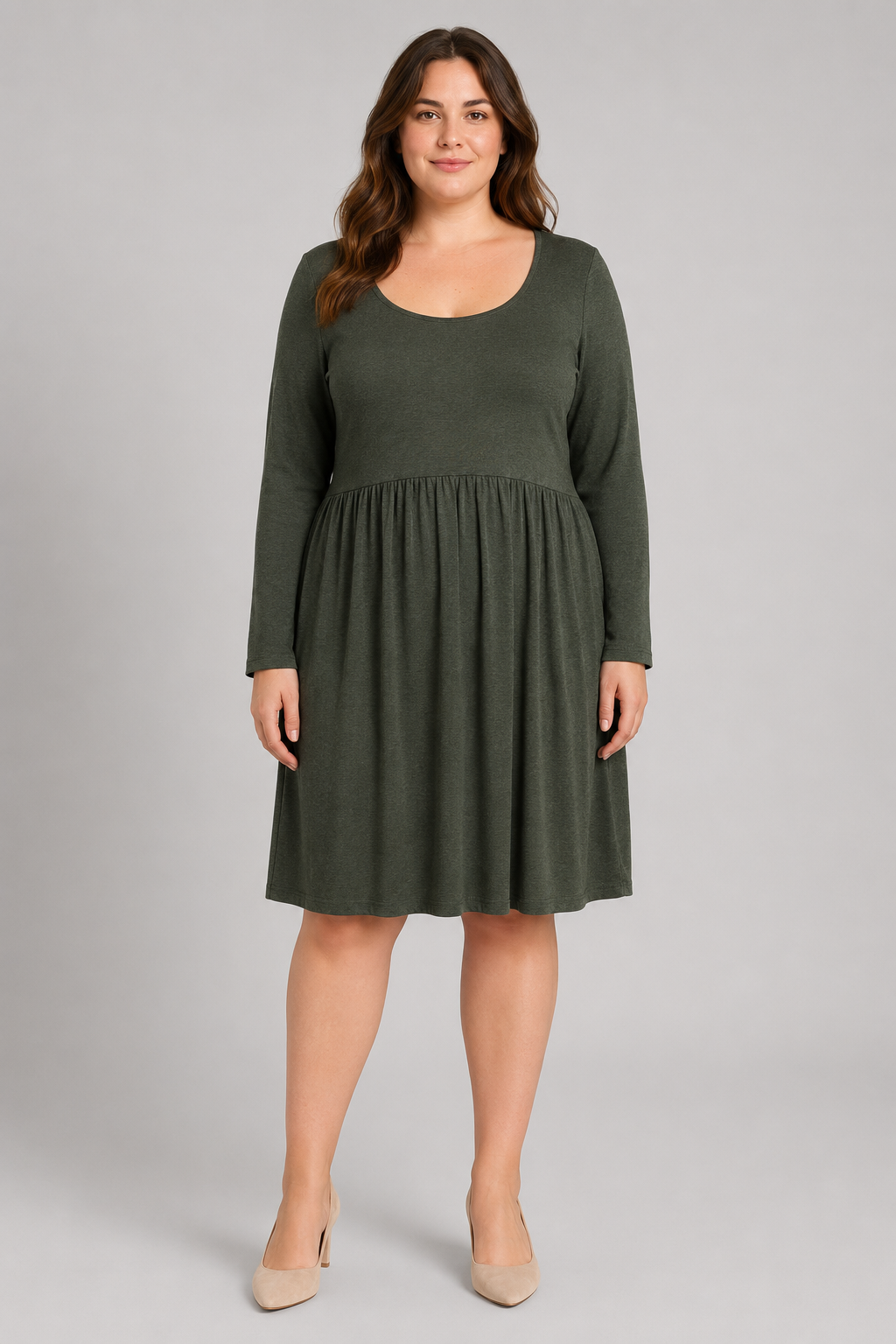 Torrid Green Super Soft Knits Long Sleeve Dress