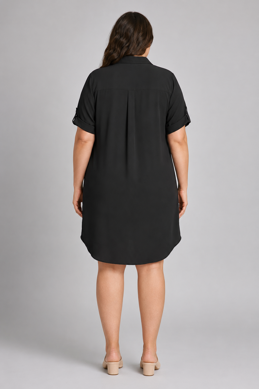 Torrid Black Button Front Collared Sleeveless Dress
