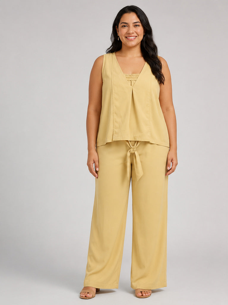 Mustard Yellow Top and Pants 2pc Set