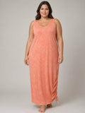 Torrid NWT SuperSoft Knits Peach TyeDye Sleeveless Long Dress