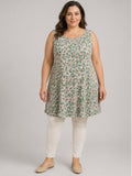 LOGO Green & White Design Dress