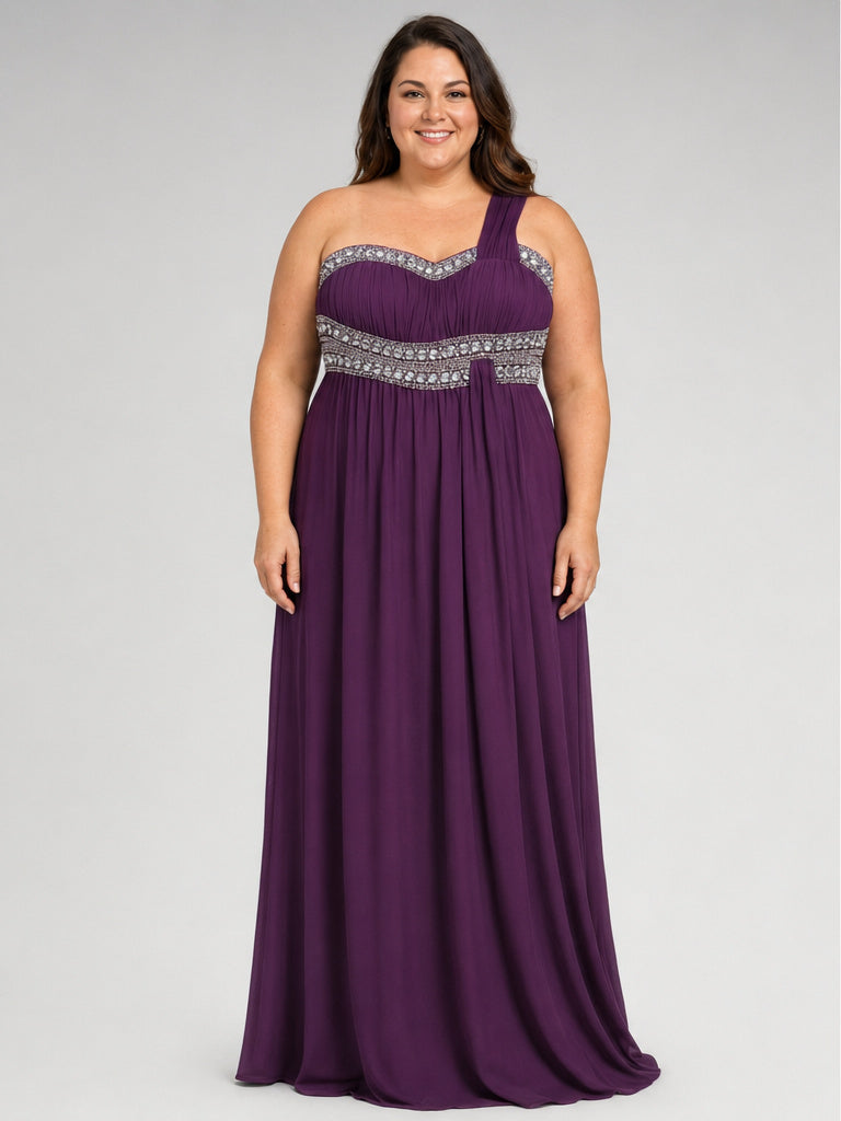 May Queen Couture Burgundy Beeded Off The Shoulder Formal Dress