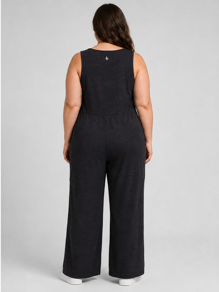 Torrid Black Half Zip Activewear Jumpsuit