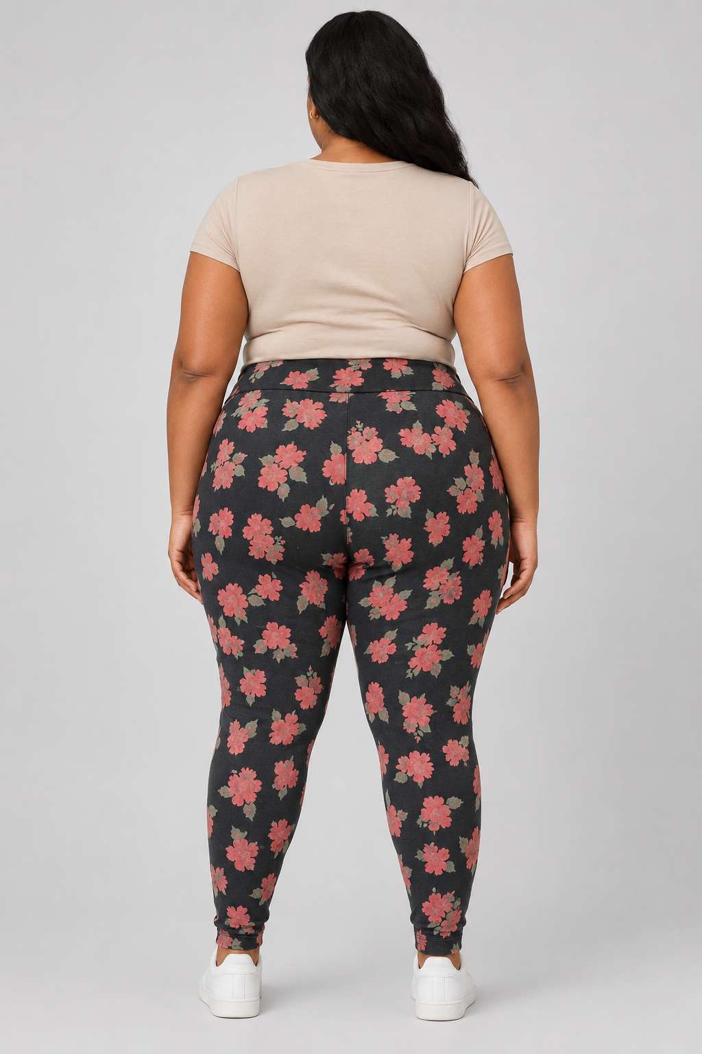 Torrid Black Floral Pattern Leggins