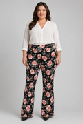 No Boundaries Black Floral Pattern Leggings