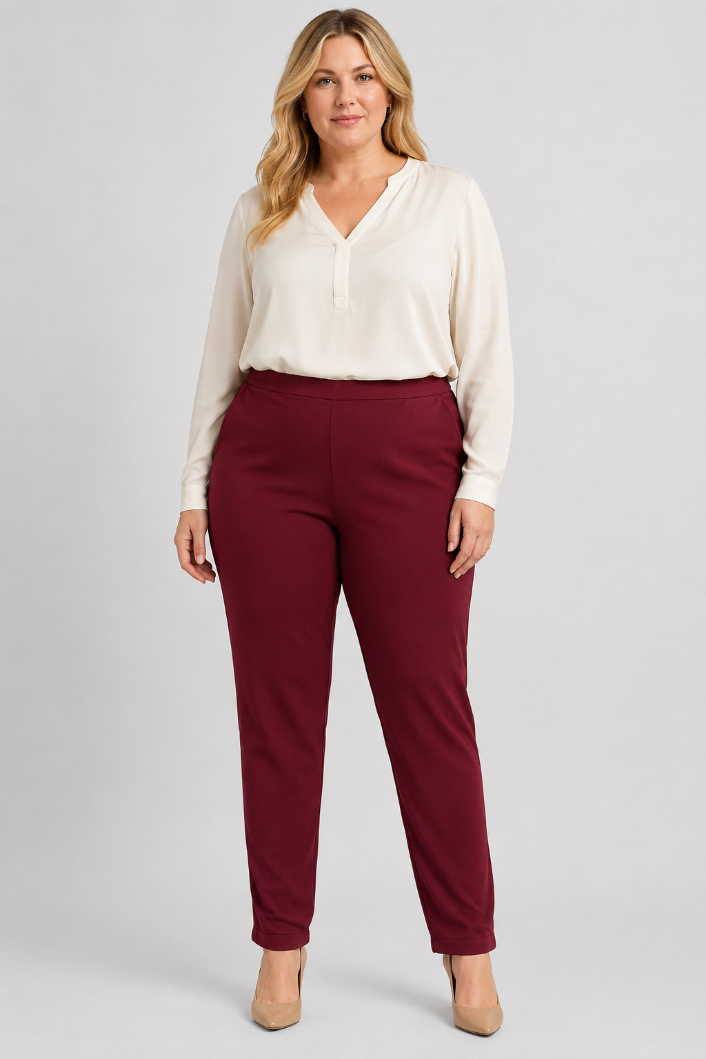 Liz Claiborne Alexis Burgundy Dress Slacks