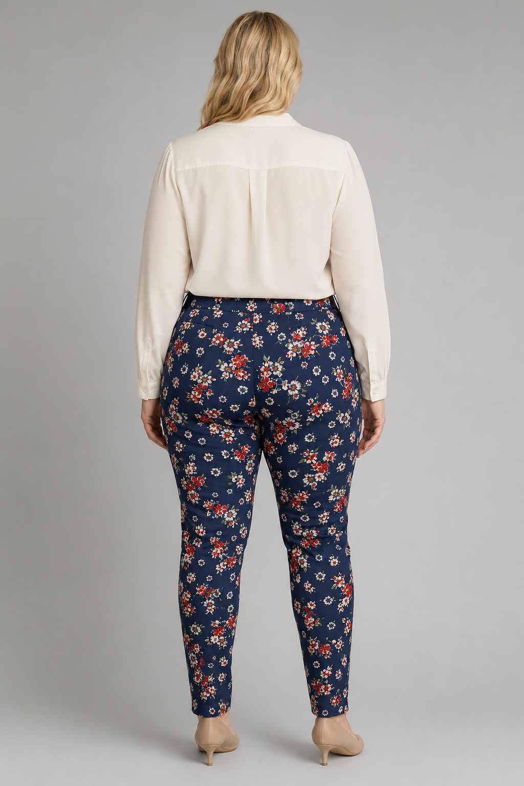 Torrid Navy Blue Floral Print Stretchy Leggings